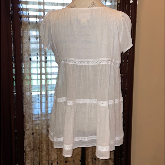 Denim & Supply Ralph Lauren L Peasant Bohemian Southwest Cap Sleeve Pullover Top - Picture 14 of 16